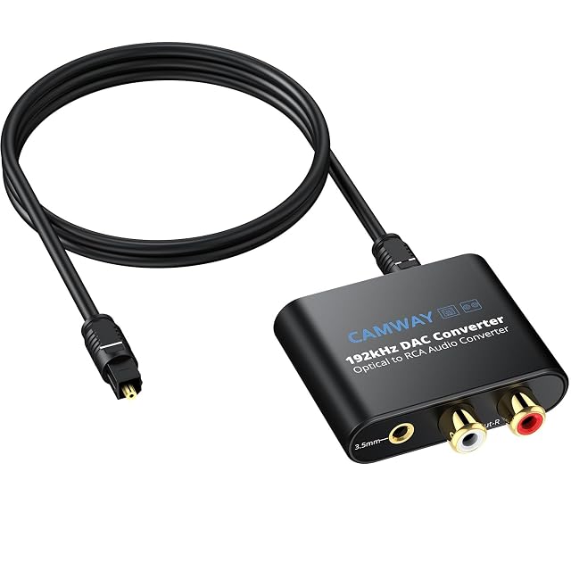 CAMWAY 192-kHz-DAC-Wandler mit optischen und Cinch-Anschlüssen
