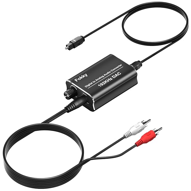 Fokky 192-kHz-Digital-Analog-Wandler mit mitgelieferten Kabeln