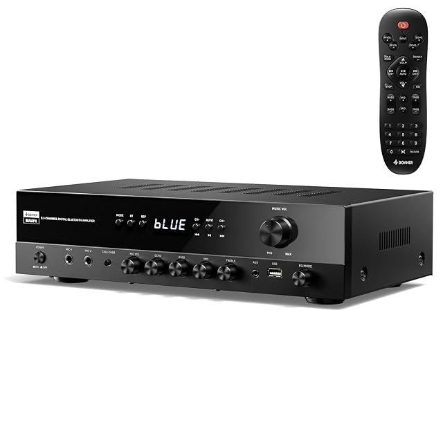 Donner 5.1-Kanal-Verstärker mit Bluetooth und Mikrofoneingängen
