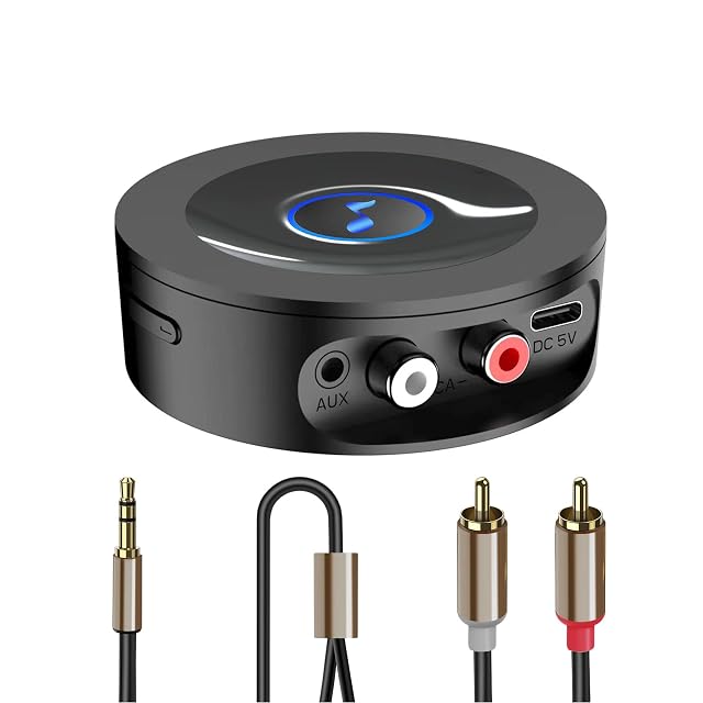 BLACKHORSE Bluetooth-5.2-HiFi-Empfänger mit Cinch-Ausgängen