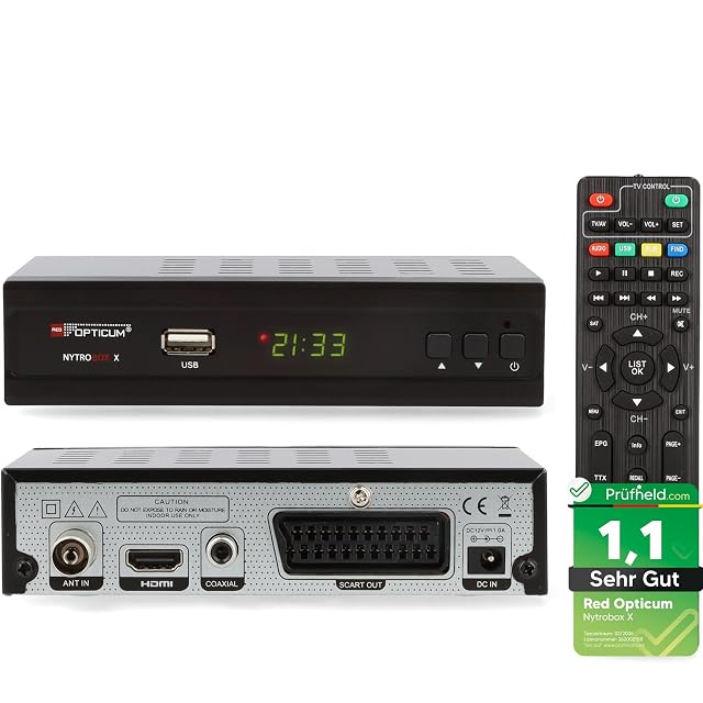 RED OPTICUM Nytrobox X DVB-T2-Receiver