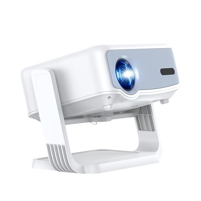 PTVEO Full-HD-1080p-Beamer mit Android 13 in Weiss