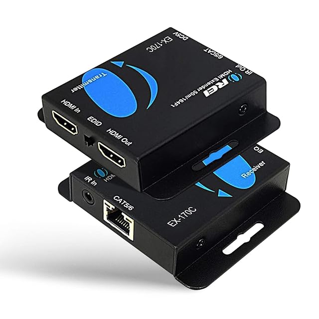 OREI EX-170C HDMI-über-Ethernet-Extender mit IR-Kabeln