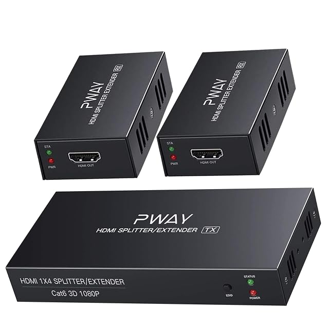 PWAY PW-HTS0102 HDMI-Splitter-Extender über Netzwerkkabel