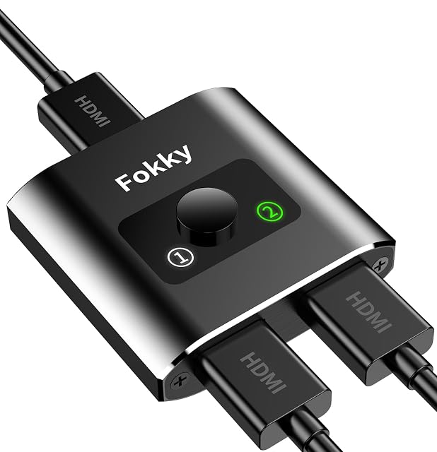 Fokky bidirektionaler HDMI-Umschalter und -Verteiler in Aluminium