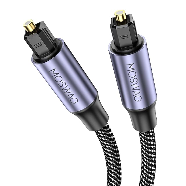 MOSWAG geflochtenes optisches digitales Toslink-Audiokabel, 1 Meter