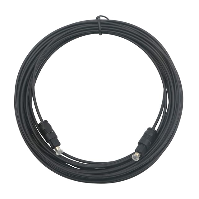 Pxyelec 10 Meter optisches S/PDIF-Toslink-Audiokabel in Schwarz