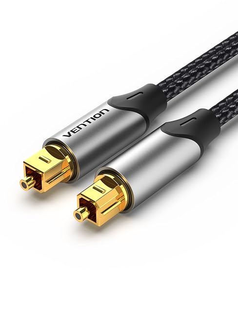 VENTION geflochtenes optisches Toslink-Audiokabel in Grau