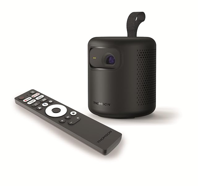 Thomson Vega PG35B tragbarer Full-HD-Beamer mit Hartschalenkoffer