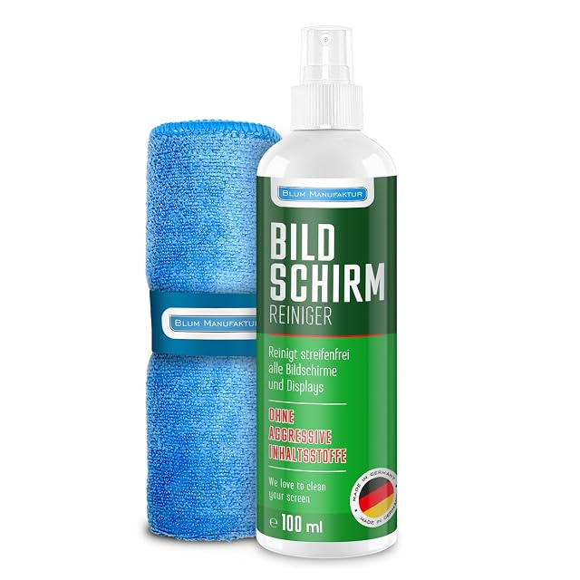 Blum Manufaktur Bildschirmreiniger mit Mikrofasertuch