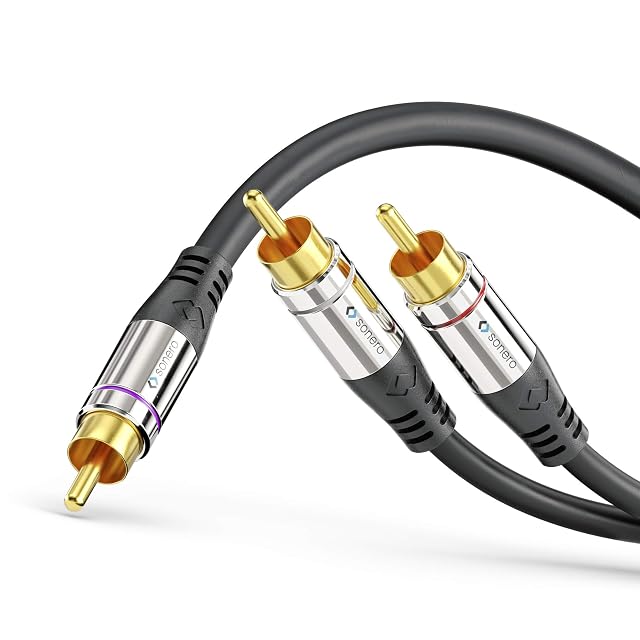 Sonero Premium Y-Cinch-Subwooferkabel, 10 Meter