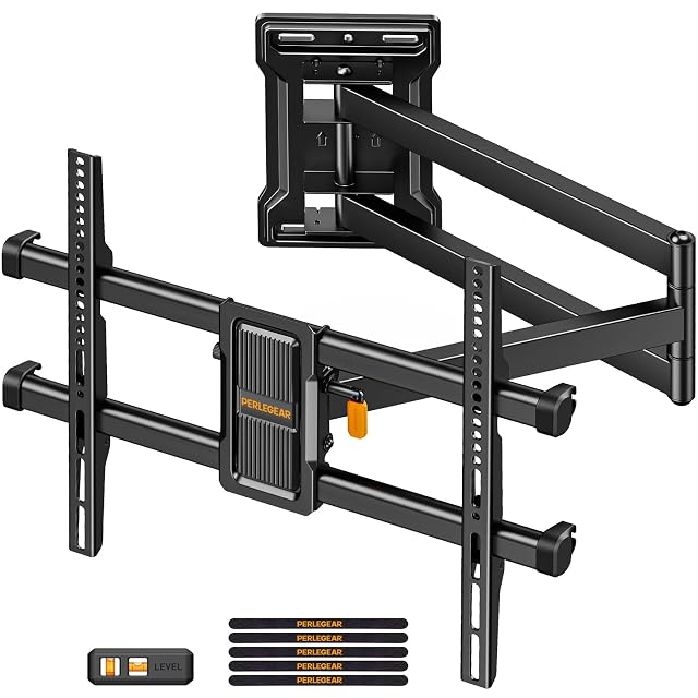 Perlegear PGMF24B vollbewegliche TV-Wandhalterung mit einzelnem Arm