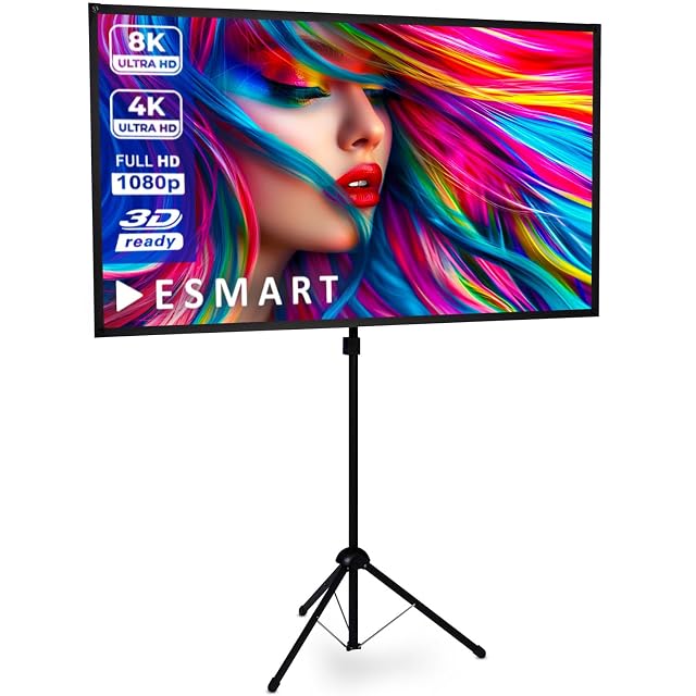 ESMART Expert X-Type ultraleichte Stativ-Projektionsleinwand mit Tasche