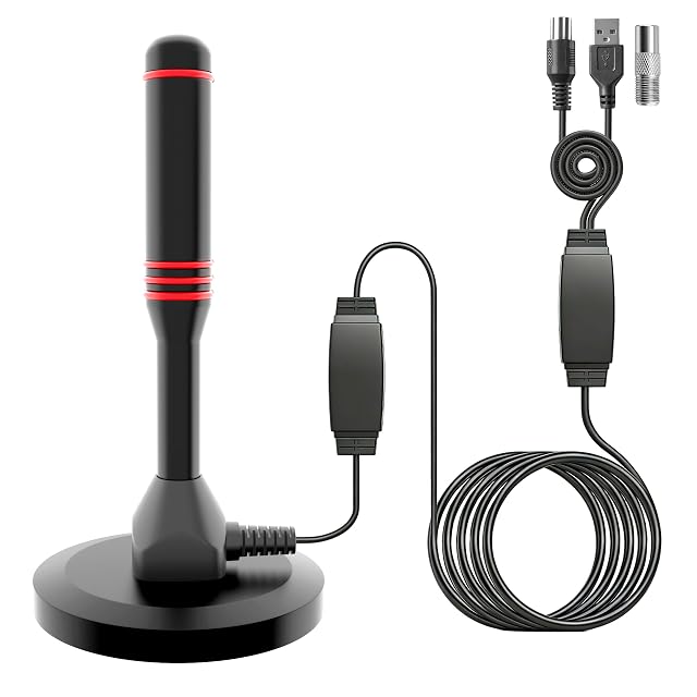 Sufubyte AVK25-PLUS verstärkte DVB-T2-Antenne mit magnetischem Fuss