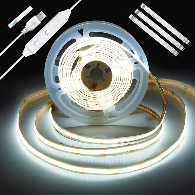 Enteenly COB-LED-Hintergrundstreifen mit Dimmer in der Zuleitung