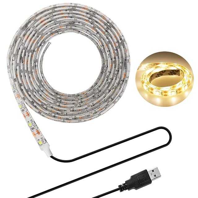 HapopFan USB-LED-Hintergrundstreifen in Warmweiss